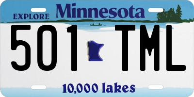 MN license plate 501TML