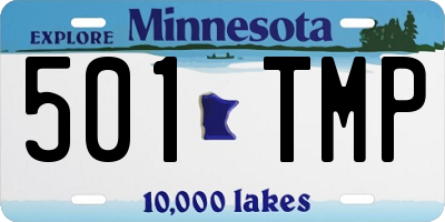 MN license plate 501TMP