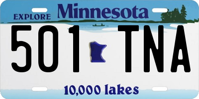 MN license plate 501TNA