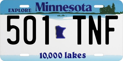 MN license plate 501TNF