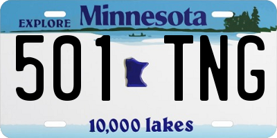 MN license plate 501TNG