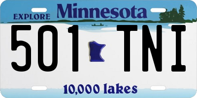 MN license plate 501TNI