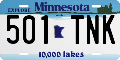 MN license plate 501TNK