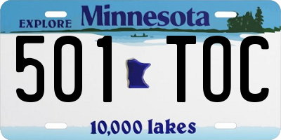 MN license plate 501TOC