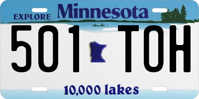 MN license plate 501TOH