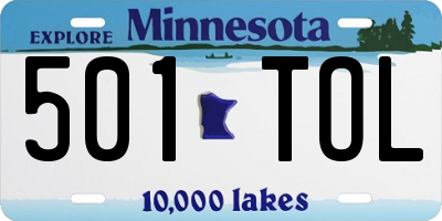 MN license plate 501TOL