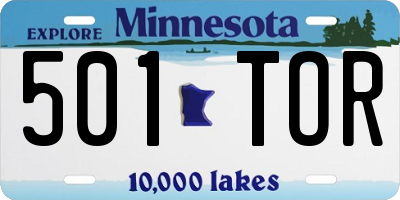 MN license plate 501TOR