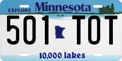 MN license plate 501TOT