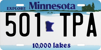 MN license plate 501TPA