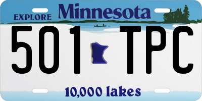 MN license plate 501TPC