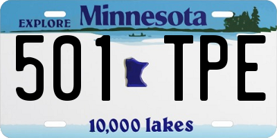 MN license plate 501TPE