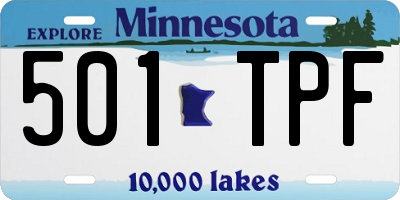 MN license plate 501TPF