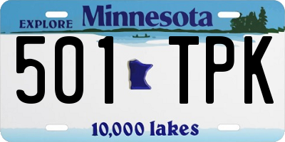 MN license plate 501TPK