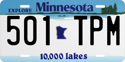 MN license plate 501TPM