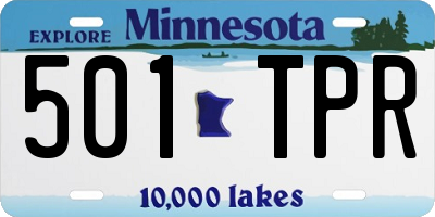 MN license plate 501TPR