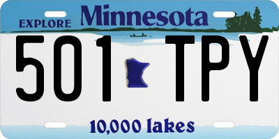MN license plate 501TPY