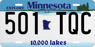 MN license plate 501TQC