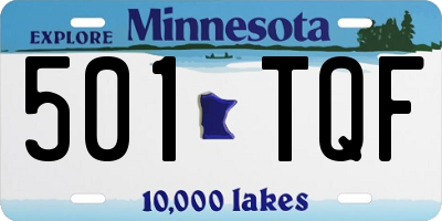 MN license plate 501TQF