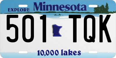 MN license plate 501TQK