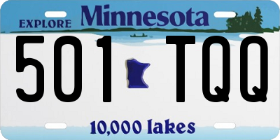 MN license plate 501TQQ