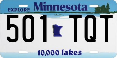 MN license plate 501TQT