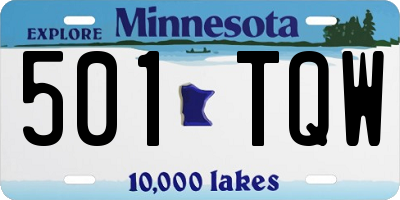 MN license plate 501TQW