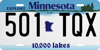 MN license plate 501TQX