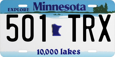 MN license plate 501TRX