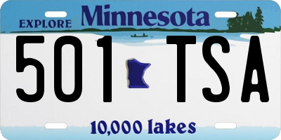 MN license plate 501TSA