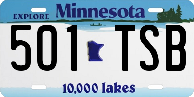 MN license plate 501TSB