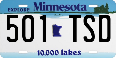 MN license plate 501TSD