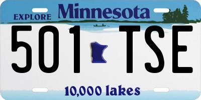 MN license plate 501TSE