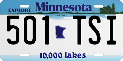 MN license plate 501TSI