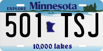MN license plate 501TSJ