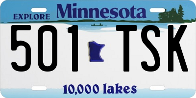 MN license plate 501TSK