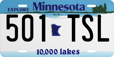 MN license plate 501TSL