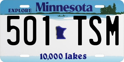 MN license plate 501TSM