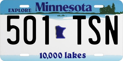 MN license plate 501TSN