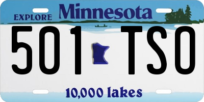 MN license plate 501TSO