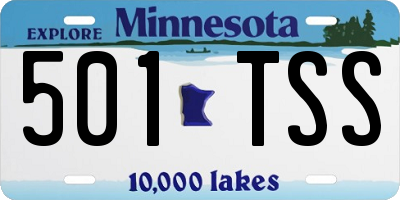 MN license plate 501TSS
