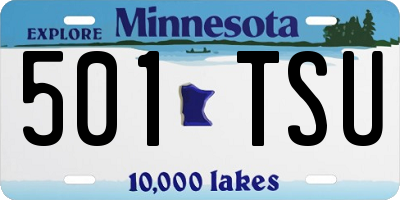 MN license plate 501TSU