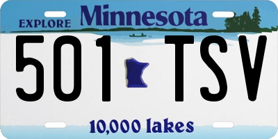 MN license plate 501TSV