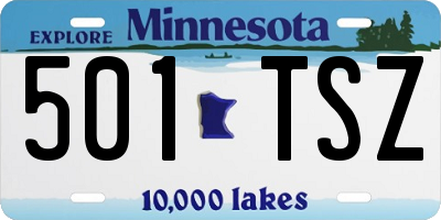 MN license plate 501TSZ