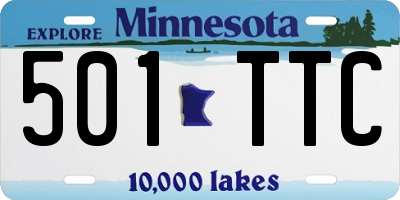 MN license plate 501TTC