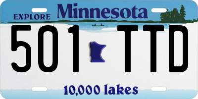 MN license plate 501TTD