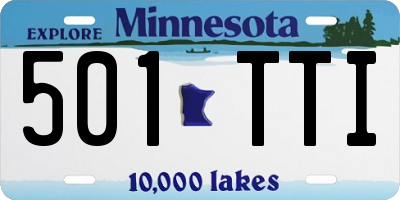 MN license plate 501TTI