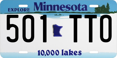 MN license plate 501TTO