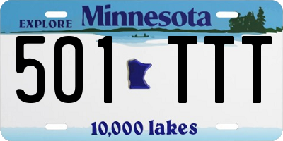 MN license plate 501TTT