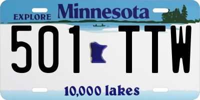 MN license plate 501TTW