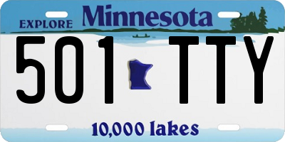 MN license plate 501TTY